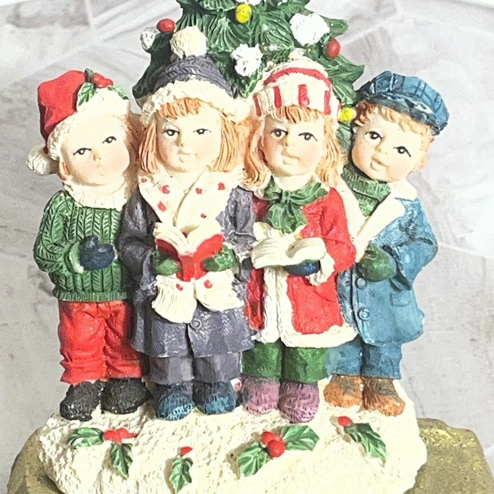 Gerson International Christmas Carolers Stocking Holder Cast Resin